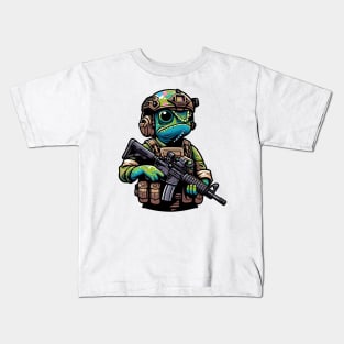 Tactical Cameleon Mastery Tee: Where Style Meets Stealth Kids T-Shirt